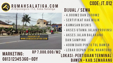 Tanah Lokasi Industri Sangat Strategis Dijalan Utama Provinsi (DIJUAL / SEWA )