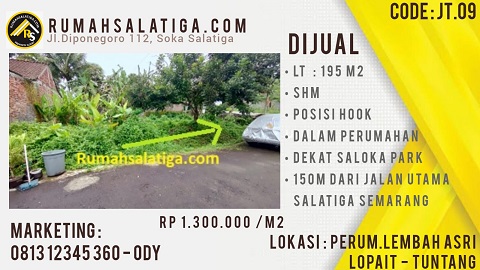 #101 | 2.535M | LT:195m2 | Jual Tanah Kavling di Salatiga | Perum Lembah Asri, Lopait