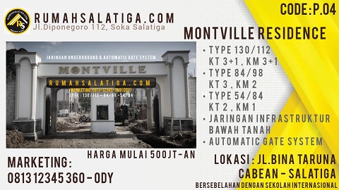 Montville Residence Salatiga | Investasi Disebelah Sekolah Internasional