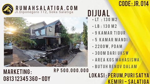 #101 | 500JT | LT:130m2 LB:130m2 | Jual Rumah di Salatiga | Perumahan Puri Satya