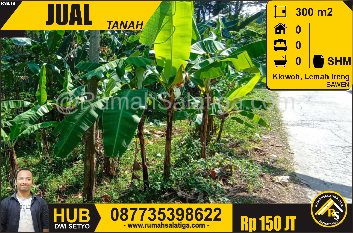 #08 | 150JT | LT:300m2 | Jual Tanah di Salatiga | Lemah Ireng, Bawen