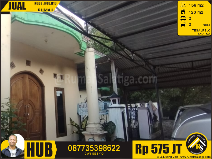 #0813 | 575JT | LT:156m2 LB:120m2 | Jual Rumah di Salatiga | Tegalrejo