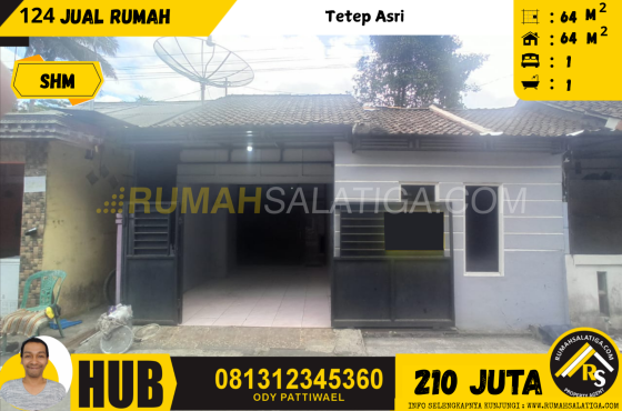 #124| 210 Jt | LT: 64m2 LB: 64m2 | Jual Rumah di Salatiga | Tetep Asri