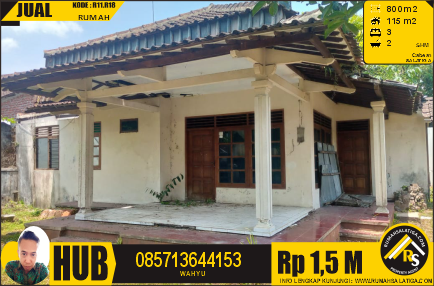 #1118 | 1.5M | LT:800 LB:115 | Jual Tanah + Rumah di Salatiga | Cabean
