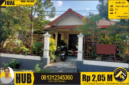 #103 | 2.05M | LT:650+m2 LB:143+100m2 | Jual Rumah + Kos Kamar 8 di Salatiga | Jl. Abiyoso