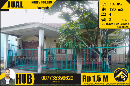 #0819 | 1.5M | LT:339m2 LB:180m2 | Jual Rumah di Salatiga | Sidorejo