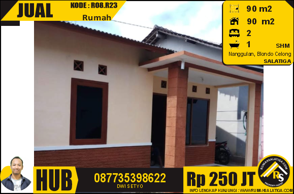 #0823 | 250JT | LT:90m2 LB:90m2 | Jual Rumah Murah di Salatiga | Nanggulan