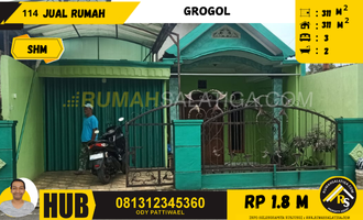 #114 | 1,8M | LT:311 LB:311 | Jual Rumah di Salatiga | Grogol