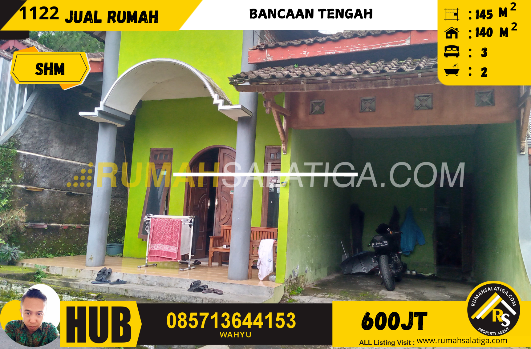 #1127 | 600jt | LT : 145 LB : 140 | Jual Rumah di Salatiga | Bancaan Tengah