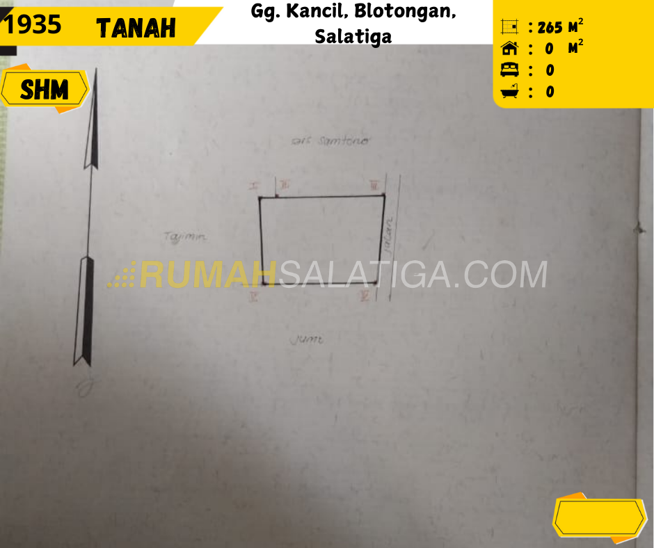 #1932 | 2.6M | LT:1321m2 | Jual Tanah di Salatiga | Kauman Kidul
