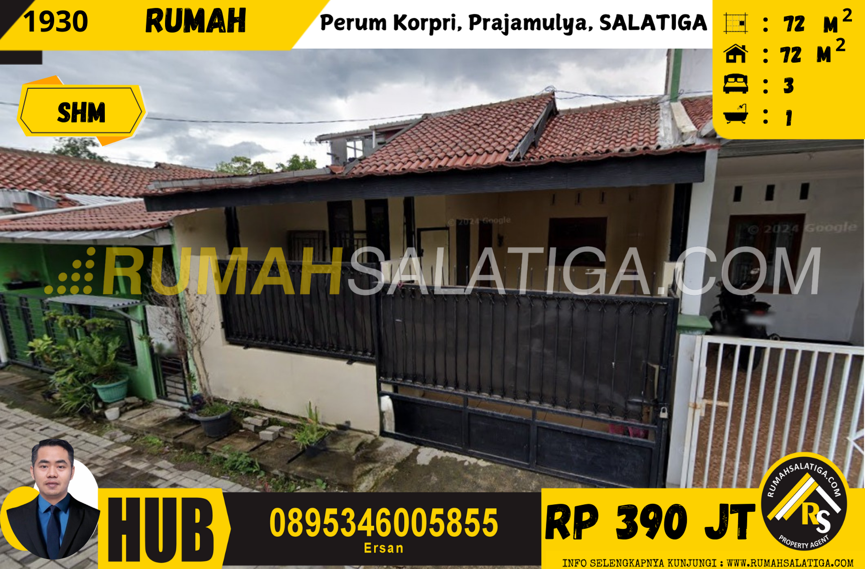 #1930 | 390JT | LT:72m2 LB:72m2 | Jual Rumah di Salatiga | Perum Korpri Prajamulya