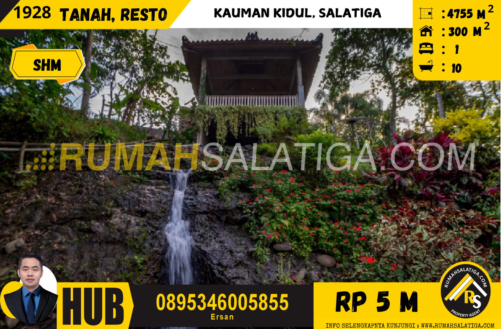 #1929 | 5M | LT:4755m2 LB:300m2 | Jual Rumah di Salatiga | Kauman Kidul