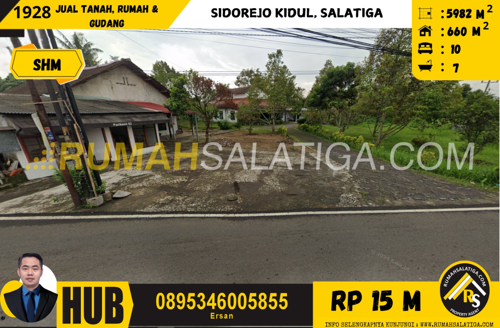 #1928 | 15M | LT:5.982m2 LB:660m2 | Jual Rumah di Salatiga | Tingkir