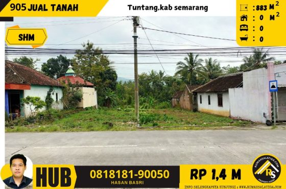 #905 | 1.4M | LT:883m2 | Jual Tanah Pabelan  | Pabelan Kab Semarang