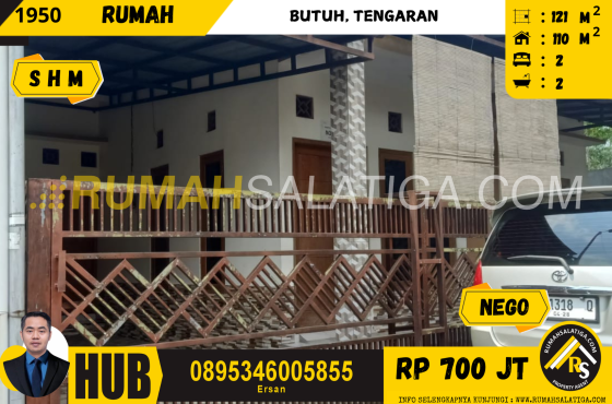 #1950 | 700JT | LT: 121m2 LB: 110m2 | Jual Rumah di Salatiga | Butuh, Tengaran