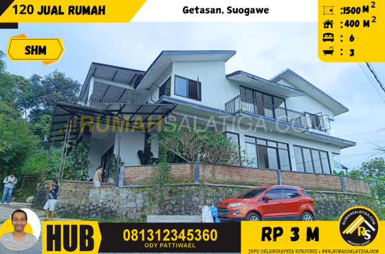 #120 | 3 M | LT 1500m2 | LB 400m2 | Jual Rumah di Salatiga | Sumogawe, Getasan