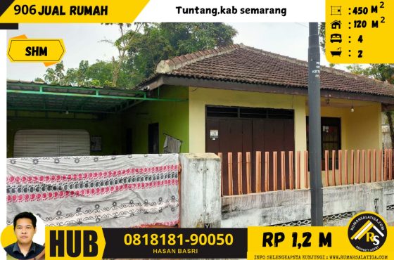 #906 | 1.2M | LT: 450m2 LB: 120m2 | Jual Rumah di Salatiga | Pabelan | kab semarang
