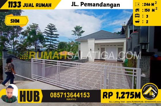 #1133 | 1,275M | LT : 246 LB : 150 | Jual Rumah di Salatiga | JL. Pemandangan Sidorejo