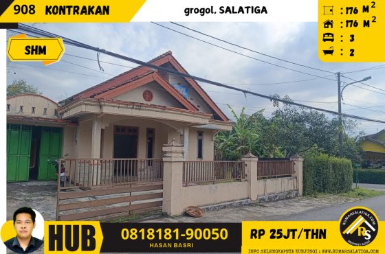 #908 | 25 JUTA / THN | LT:176 m2 | KONTRAKAN | Grogol, SALATIGA