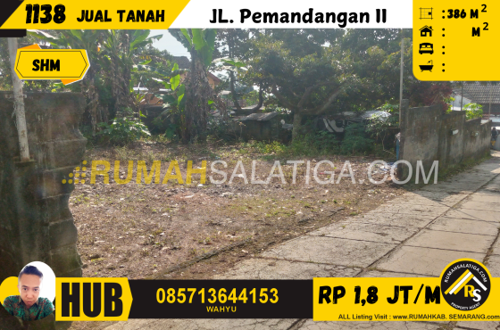 #1138 | 1,8JT/M | LT : 386m LB :   | Jual Tanah Sidorejo  | JL. Pemandangan II block 7