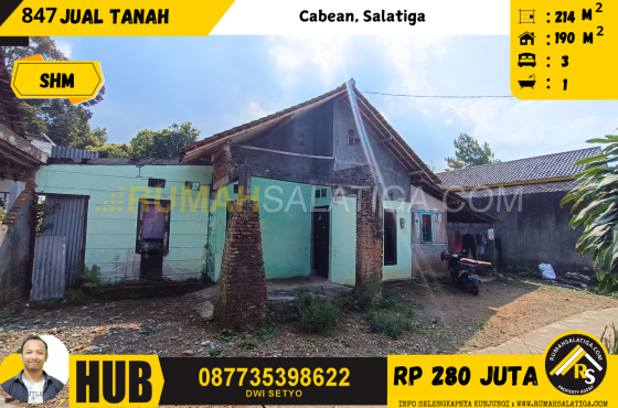 #847 | 280 Juta | LT:214 | LB :190 | Jual Rumah di Salatiga | Argorumekso