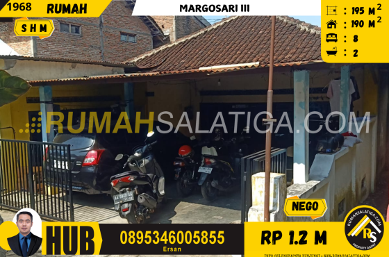 #1968 | 1.2M | LT: 195m² LB: 190m² | Jual Rumah Kos di Salatiga | Margosari III – Diponegoro