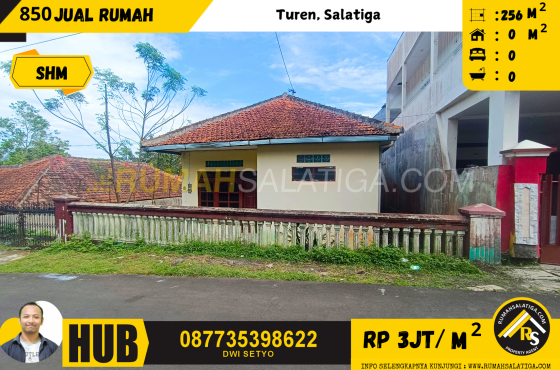 #850| 768 JT | LT : 256  | Jual Rumah di Salatiga | Turen
