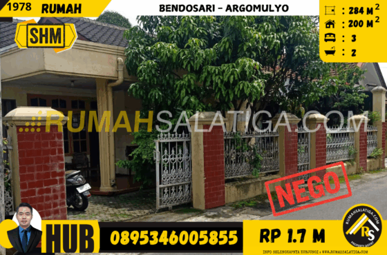 #1978 | 1,7M | LT: 284m2 LB: 200m2 | Jual Rumah di Salatiga | Klaseman, Salatiga